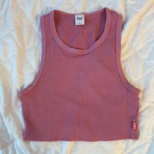 Aritzia pink cropped tank top; size M; worn few times